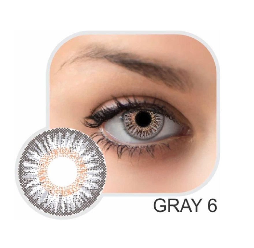 لنز طوسی عسلی دور مشکی گلامور Gray 06